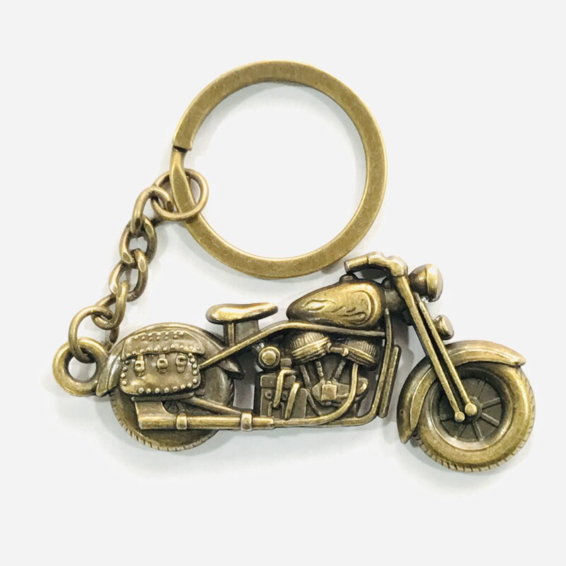 Antique Classic Motorcycle Keychain Pendant Cross-Border Metal Keychain Buckle Motorcycle Personalized Jewelry Gift
