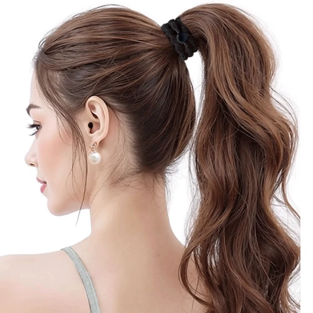 Elastic sports rostometer for gym, ponytail, durable hair rope, harmless hair accessory, no hair damage