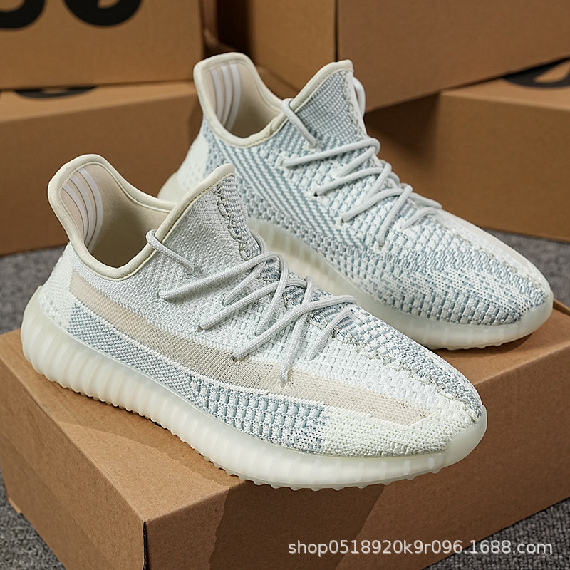 Zapatos de coco Baiyi 350 helado blanco puro blanco blanco pequeña margarita Putian hombres y mujeres zapatos deportivos casuales zapatos para correr