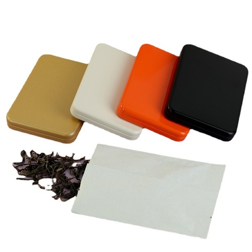 Pan Cake Box Square Tea Can Metal Iron Can Sealed Tea Box UV Universal Tea Packaging Gift