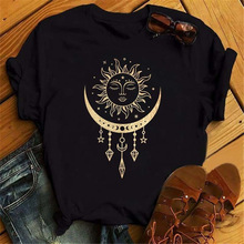 Girl Short SleeveT-shirt New Moon Butterfly Printed Women Bl