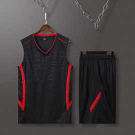 经典篮球服夏季跑步服青年男士无袖运动套装宽松大码背心个性厂家