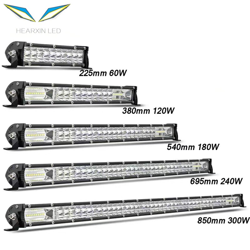 Ultra-thin double row LED strip light explosion hybrid light buggy headlight retrofit spotlight intake grille license plate lamp