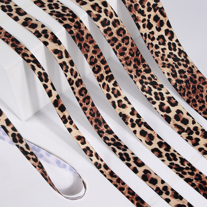 Leopard Print Ribbed Ribbon Headwear Hair Accessories Gift Box Bow Wrist Ribbon Double-Sided Leopard Print Ribbed Ribbon Leopard Print Ribbed Ribbon Headwear Hair Accessories Gift Box Bow Wrist Ribbon Double-Sided Leopard Print Ribbed Ribbon