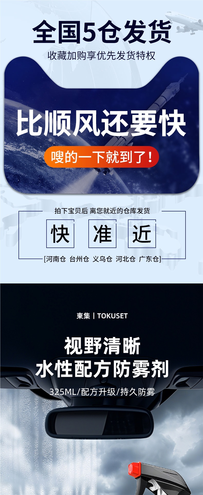 Glass Anti-Fog Agent, Car Front Windshield Defogging and Rain-Proof Spray, Long-Lasting Winter Anti-Fogging Artifact for the Car Interior