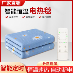 シングルシングルシングルシングル加熱ブランケットダブルコントロールインテリジェント温調寮学生家庭用電気布団ダブル電気毛布