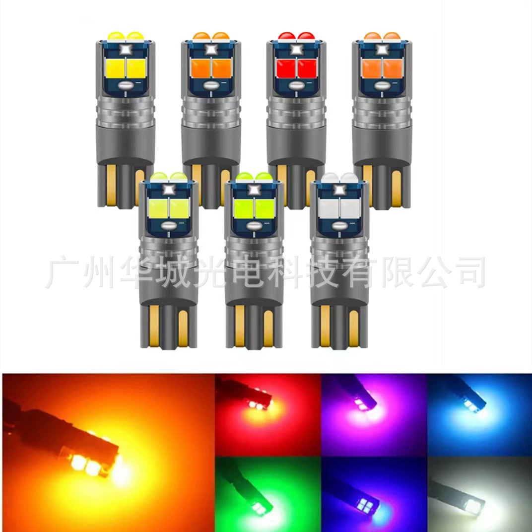 Автомобильный светодиодный индикатор T10 3030 6SMD Выгренный бесконечный декодированный маленький лампочка для чтения лампы номерной прожектор