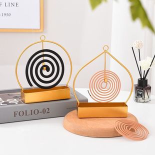Creative Wrought Iron Mosquito Coil Holder for Home Use, Hanging Sandalwood Incense Rack, Bedroom Incense Tray, Incense Burner Ash Catcher Tray Stand