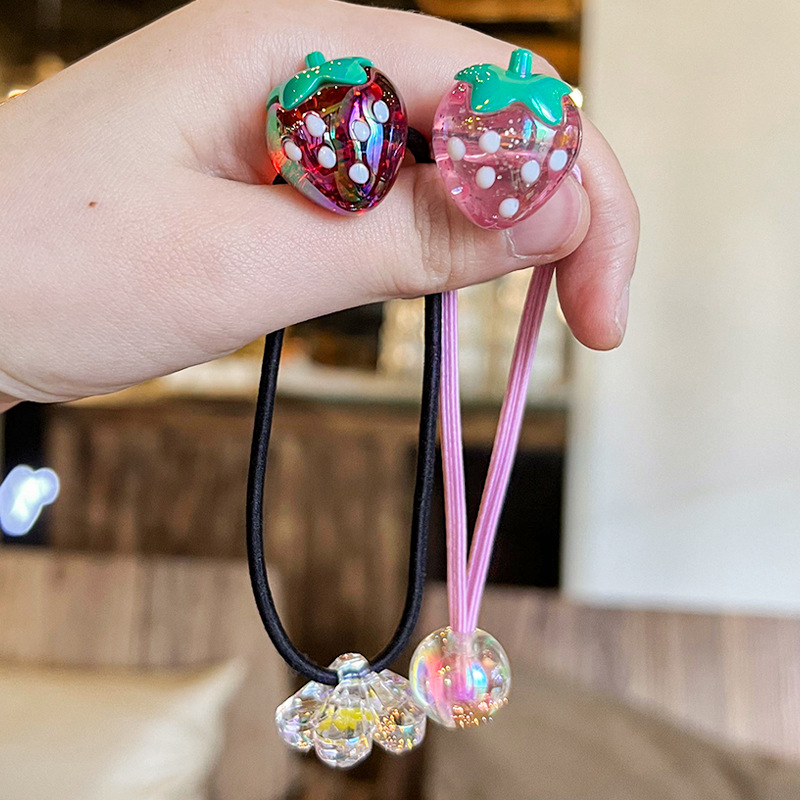 Acrylic Material Cute Kid'S Strawberry Arylic Hair Tie