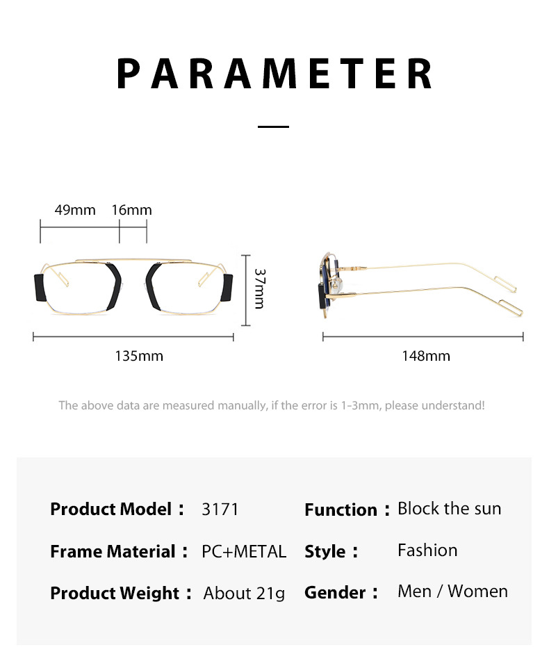 Polygon Sonnenbrille Für Damen Und Herren Steampunk Design_voghion.com