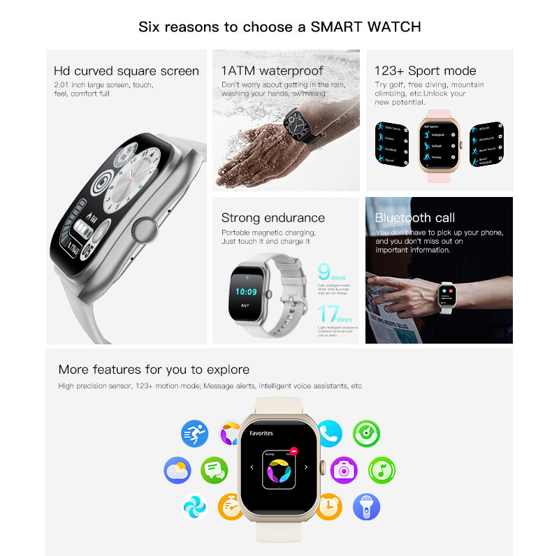 Smartwatch met bluetooth bellen waterdichte sporthorloge_voghion.com
