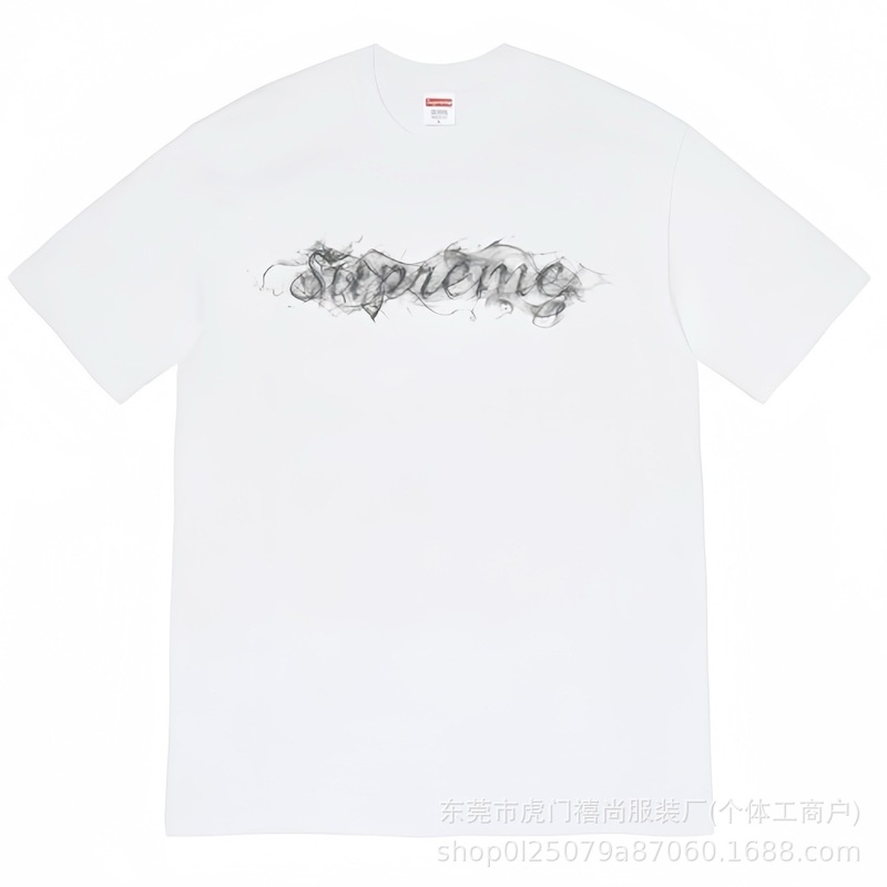 クロスボーダー25ss美潮Supreme文字プリントラウンドネック半袖男女兼用カジュアルTシャツ純綿快適|undefined