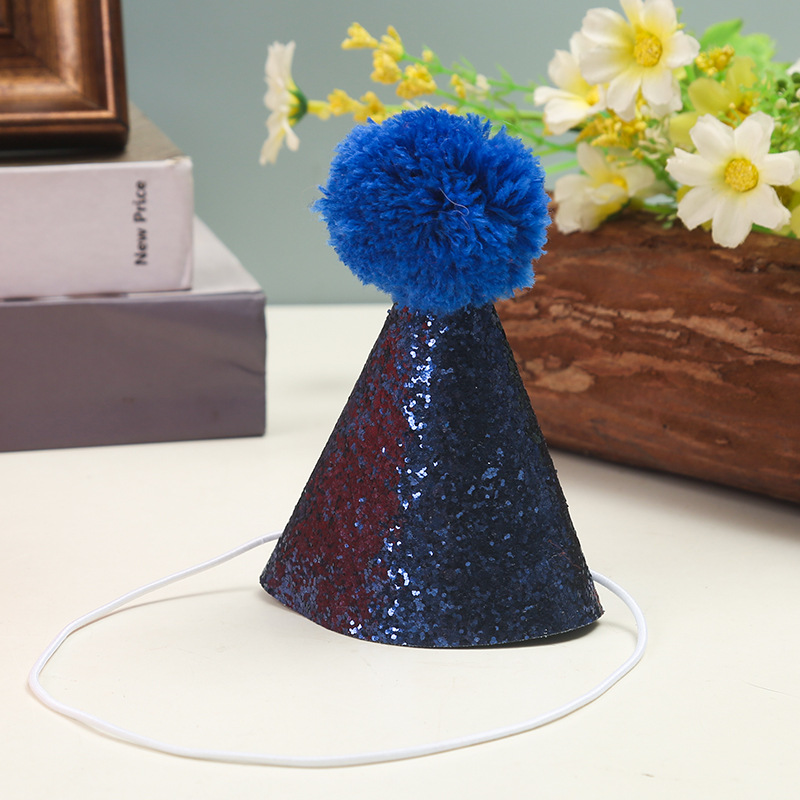 Transfronterizos niños mascotas cumpleaños corbata cumpleaños sombrero conjunto Teddy perro gato arco fiesta nuevo hecho a mano