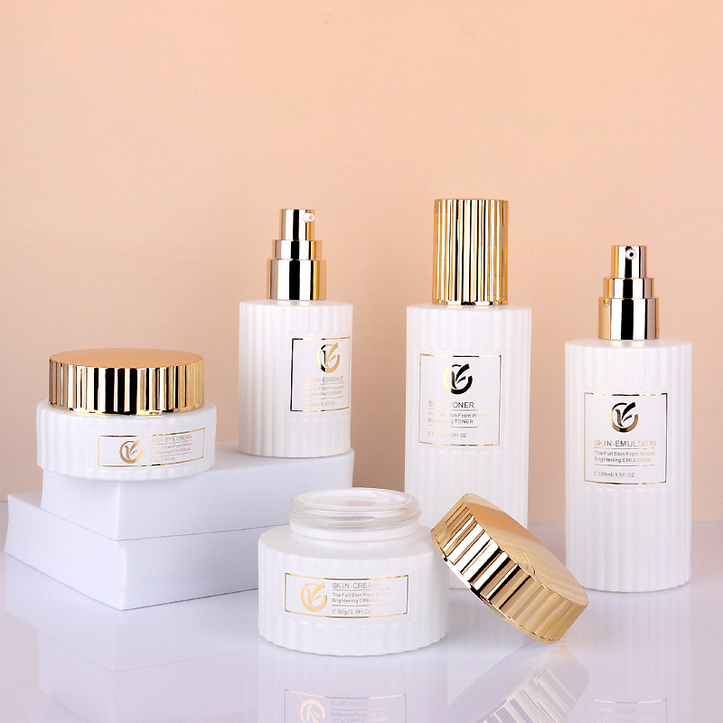 厂家护肤品40ml化妆品玻璃瓶 乳液压泵套装分装瓶 面霜眼霜膏霜瓶