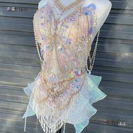 鱼泳衣欧美edc电音节服装tutuds演出服蹦迪DJ夜店酒吧表垒麦太保
