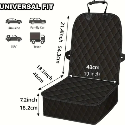 Mat, Car Rear Seat Protector, Other Automotive Interior Supplies - black-single-seat-with-4-straps