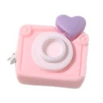 Nueva cámara de amor de dibujos animados, accesorios de resina de bricolaje, gel de crema, accesorios para el cabello, colgantes de carcasa para teléfono móvil, agujeros, zapatos, accesorios de hebilla