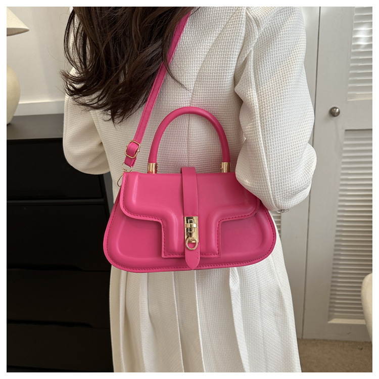 375g Weight Magnetic Buckle Closure Type Single Shoulder Strap Strap Type Square Bag Bags Type Casual, Shopping Occasion Pu Leather Material Solid Color Pattern All Seasons Season Women's Gender Vintage Style, Classic Style Style Square Shape Medium Size Women's Medium Pu Leather Solid Color Vintage Style Classic Style Magnetic Buckle Square Bag 3