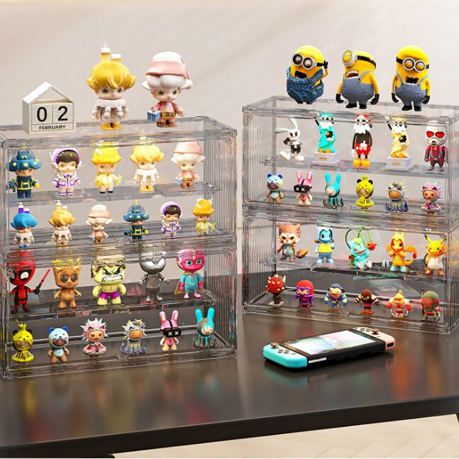 アクリルブラインド収納ケース防塵厚手透明高颜値展示棚泡マット手作り展示ケース|undefined