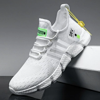 跨境2025新款休闲运动鞋男韩版潮流网面跑步鞋大码时尚Mens shoes