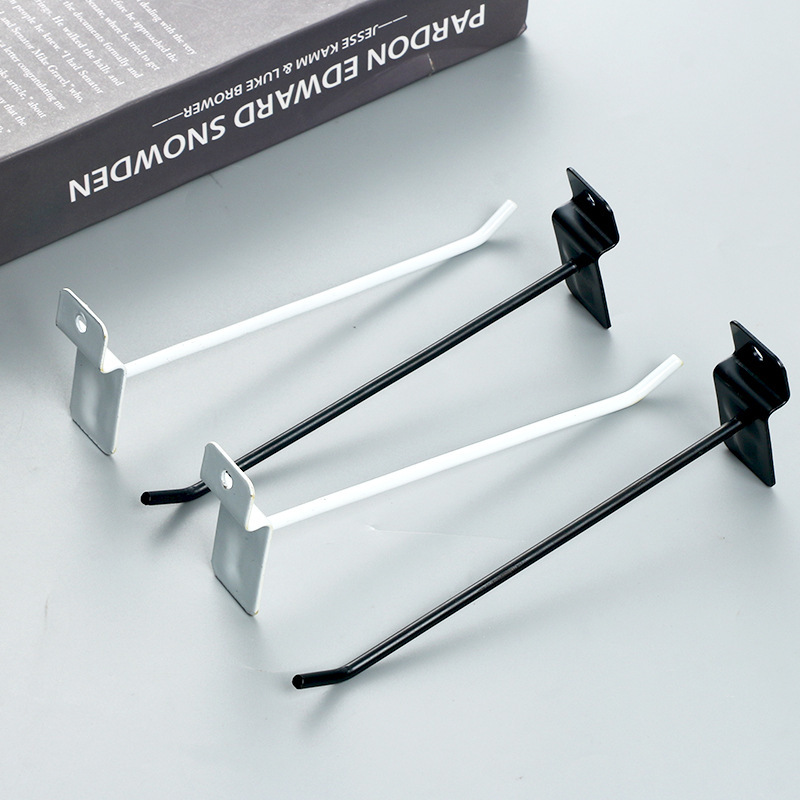 Slot plate hook White Black single line hook supermarket mobile phone accessories jewelry store shelf hook manufacturers wholesale