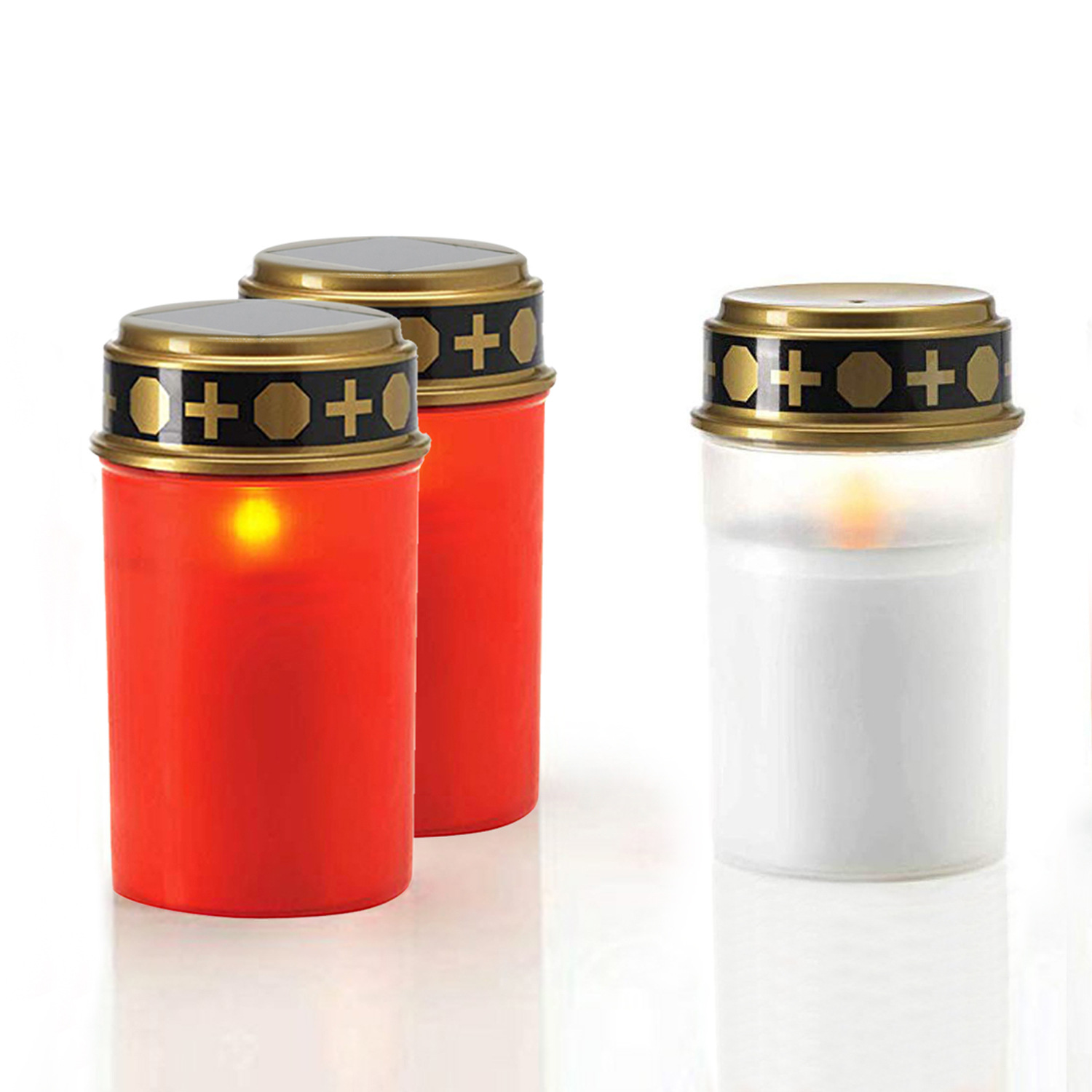 LED electronic travel red garden lights for gazebo solar-powered