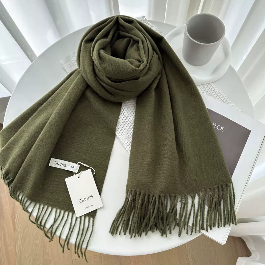 Demi‑season warm cashmere scarf, universal cloak wrap, 200 cm, 250 g, many colors