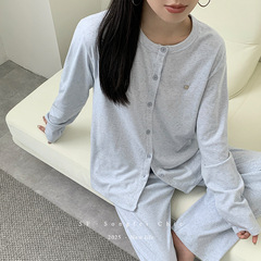 3730韩系睡衣套装秋冬新款长袖保暖亲肤家居服二件套透气简约款式