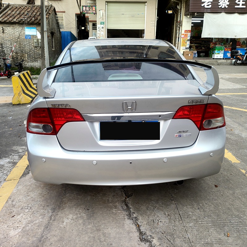 Suitable for 2006-2011 Civic Modified Rear Wing Siming Fd2 High-Top Perforated Installation Rear Wing Car Fixed Wing