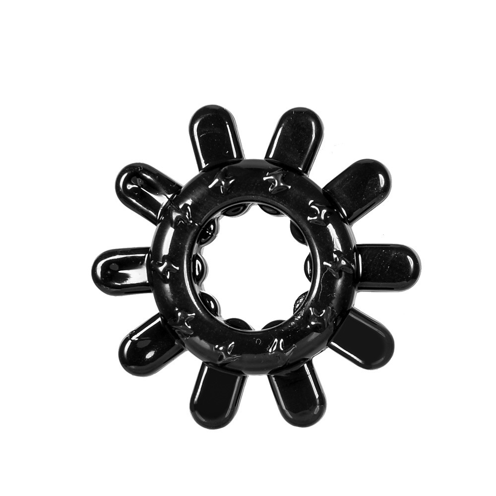 Caterpillar Crystal Delay Ring TPE Locking Sun Ring Adult Toy — detail image 12