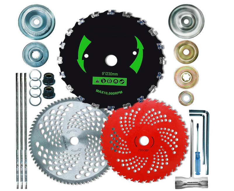 Venta directa de fábrica Placa de cadena cabeza de hierba 20 dientes cuchillo placa Cadena de 9 pulgadas hoja dentada cabeza de hierba accesorios cortacésped