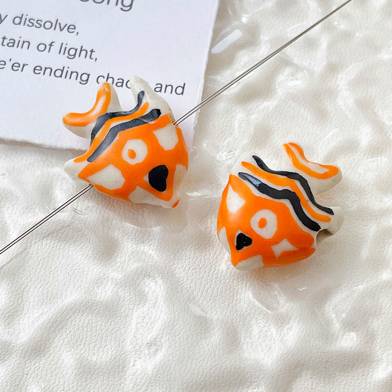 5g Weight Pendant Jewelry Making Type DIY Jewelry Accessories Classification 1 Piece Quantity ceramics Material Fish Pattern Simple Style, IG Style Style 1 Piece Ceramics Fish DIY Jewelry Accessories Pendant 9