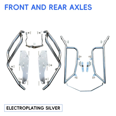 Motorcycle bumper – bumpers, rear rack, silver protective - silverenhanced-front-bumper-rear-bumper