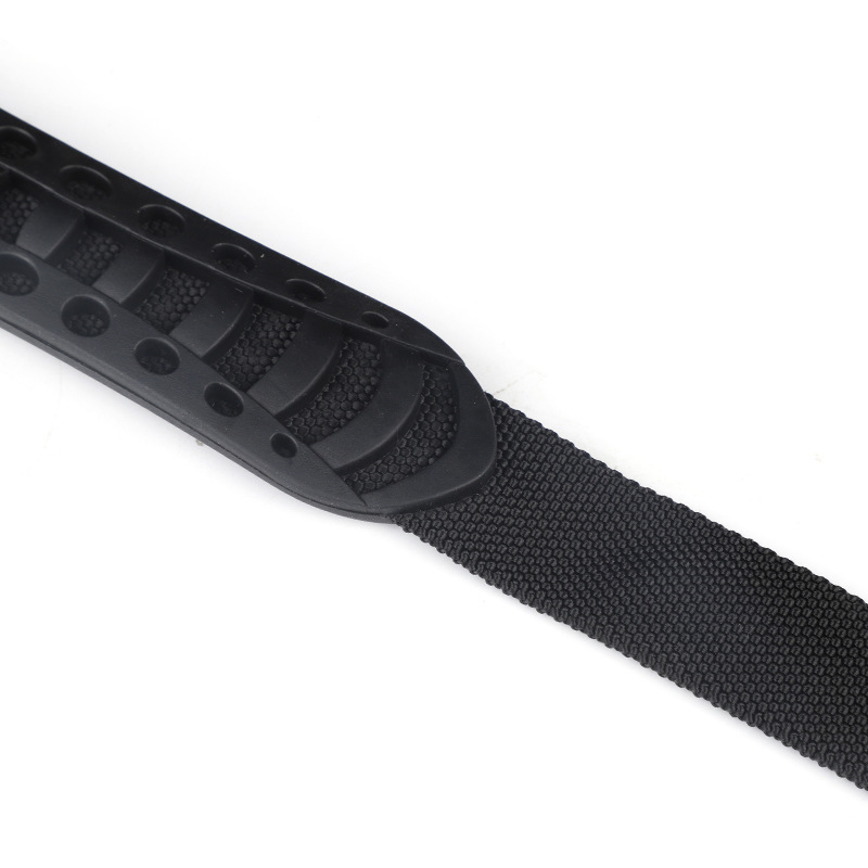 Fabricantes de suministro de collar para mascotas de plástico PVC de goma suave mango de la cinta de plástico negro hueco maleta mango image 3