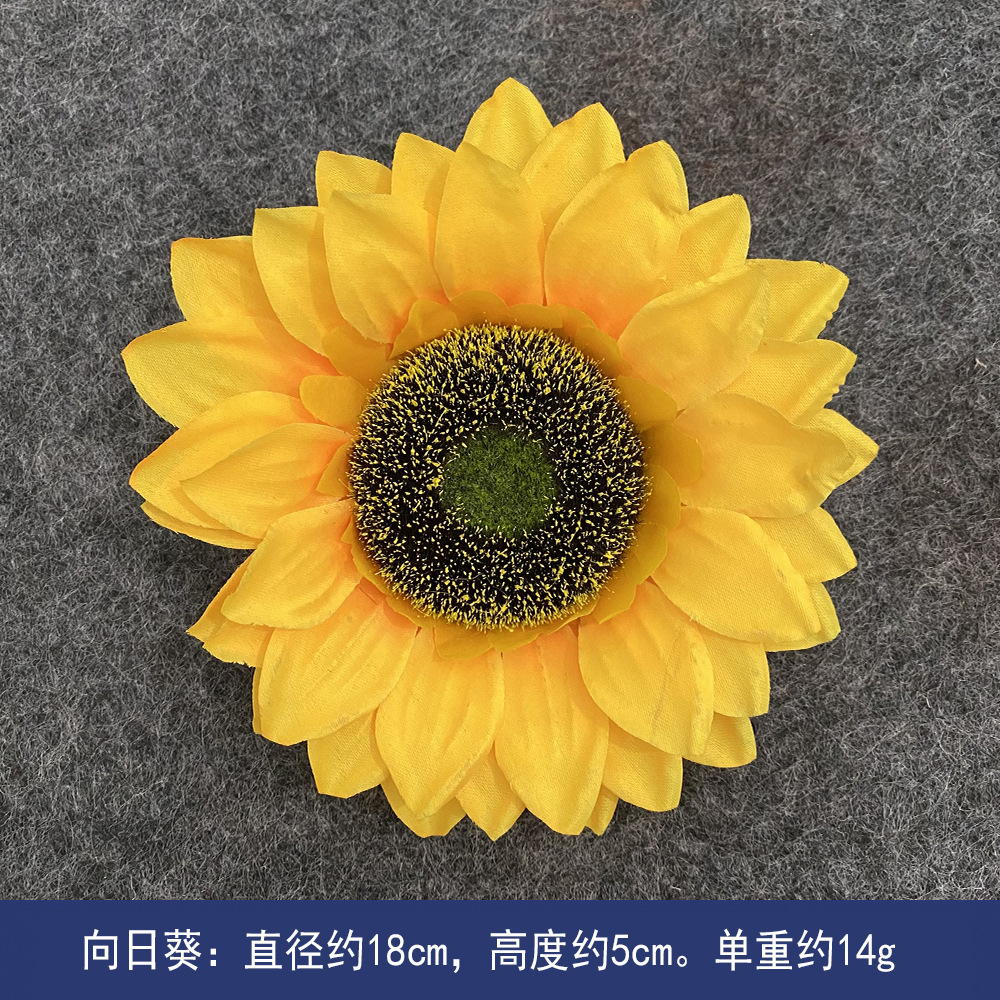 Flores de girasol simuladas girasoles cabeza de girasoles al por mayor DIY accesorios de flores falsas flores de baile ropa de decoración flores
