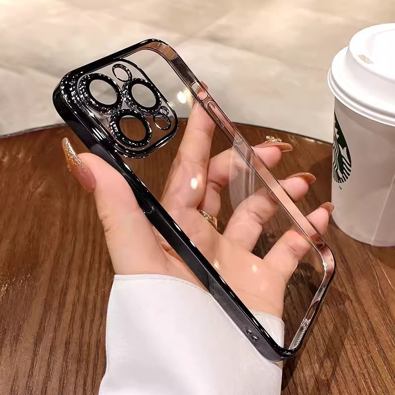 ハイエンドのシリコンソフトシェル、15 Apple 14 携帯電話ケース、レンズフィルム付き透明 iPhone 13 12promax16 に適しています。|undefined