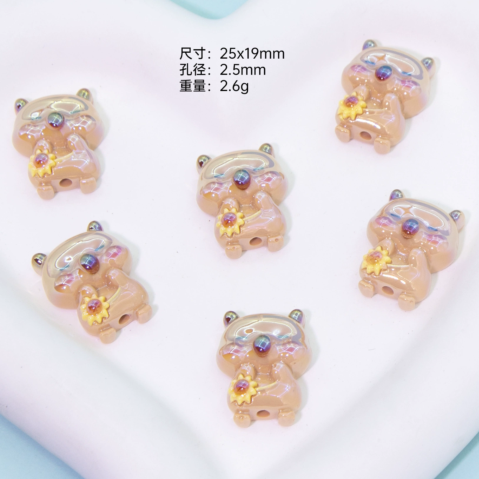 Food play with accessories, cream phone case, hair accessory, with little bears, DIY