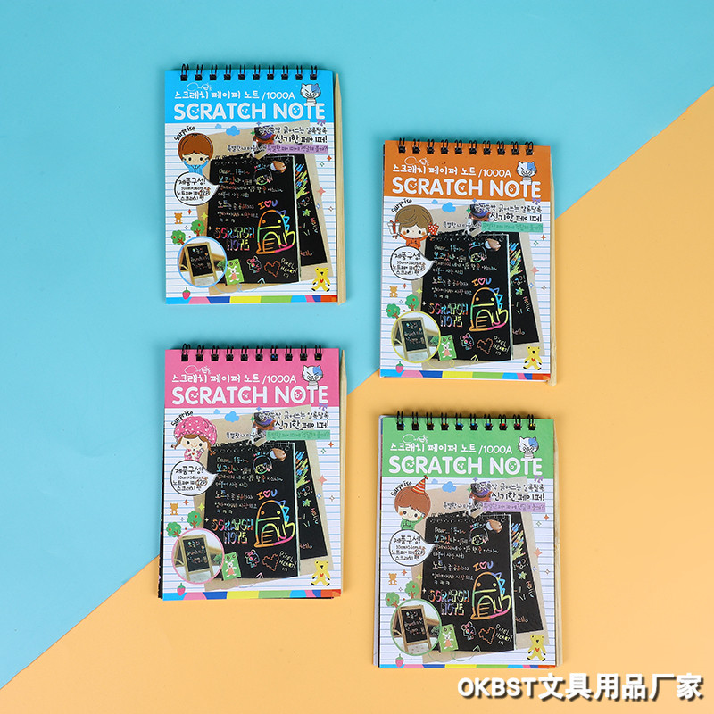 Los niños hechos a mano DIY Scratch pintura graffiti libro educativo magia Scratch pintura libro juguete pintado a mano rasguño papel dibujo libro