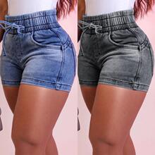 W 26323 High-waist denim hot pants ����ϵ��ţ���ȿ�羳
