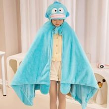 夏季空调毯搞怪胖头鱼动漫披风法兰绒小埋斗篷初音未来午休毯跨境