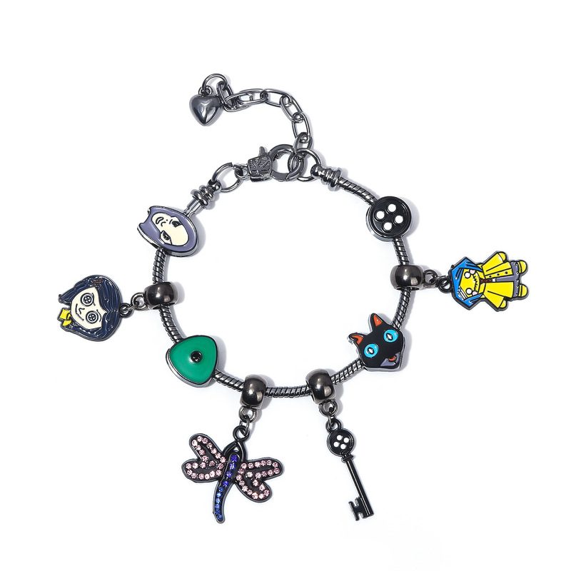 Anime Peripheral Caroline Ghost Mom Bracelet Panjia Doraemon Beaded DIY Cartoon Pendant Halloween Accessory