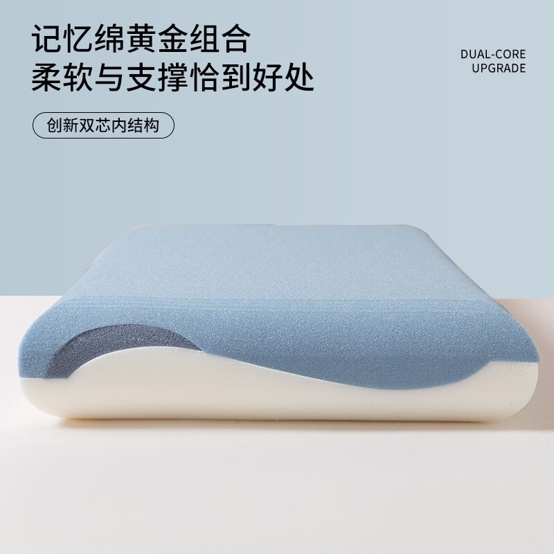 Muduotong メモリーフォーム Pro 深い睡眠ネックピローホテル睡眠クラス A 純綿枕カバーネックサポートダブルコア枕|undefined