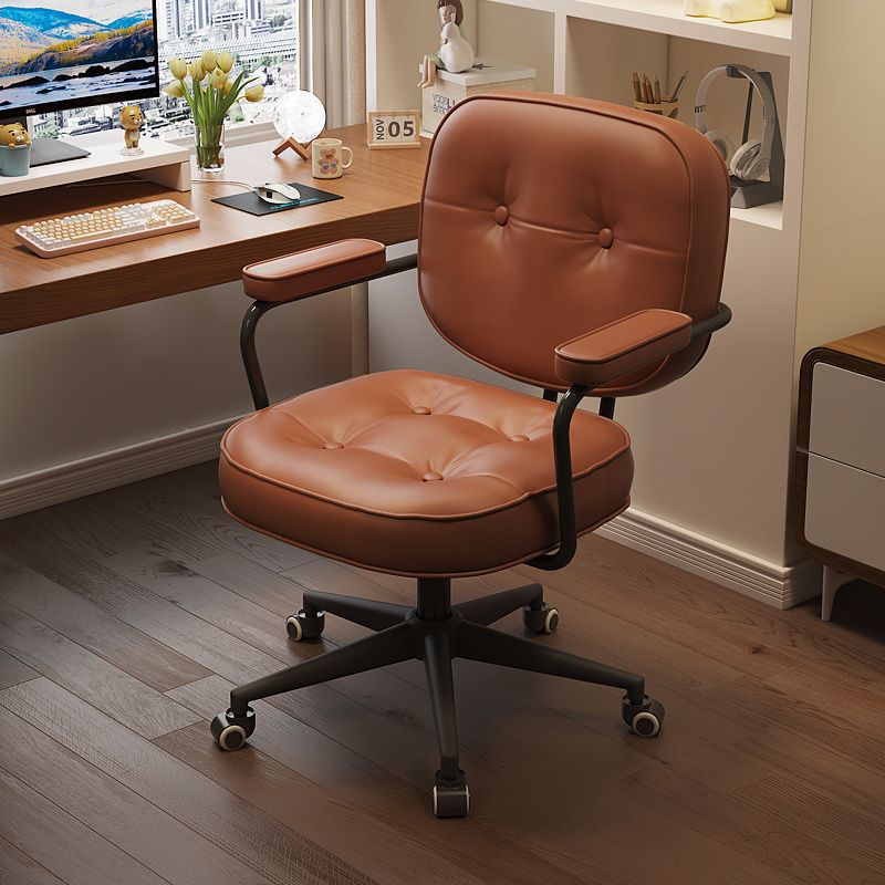 Computer Chair for Home Use, Comfortable for Long Sitting, Light Luxury Office Study Chair, Study Desk Swivel Chair, Dormitory Adjustable Backrest Chair