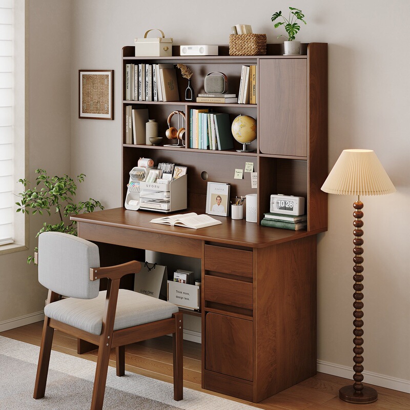 Student desk, home bookcase, bookshelf, integrated study desk and chair, bedroom computer desk, junior high school student homework desk