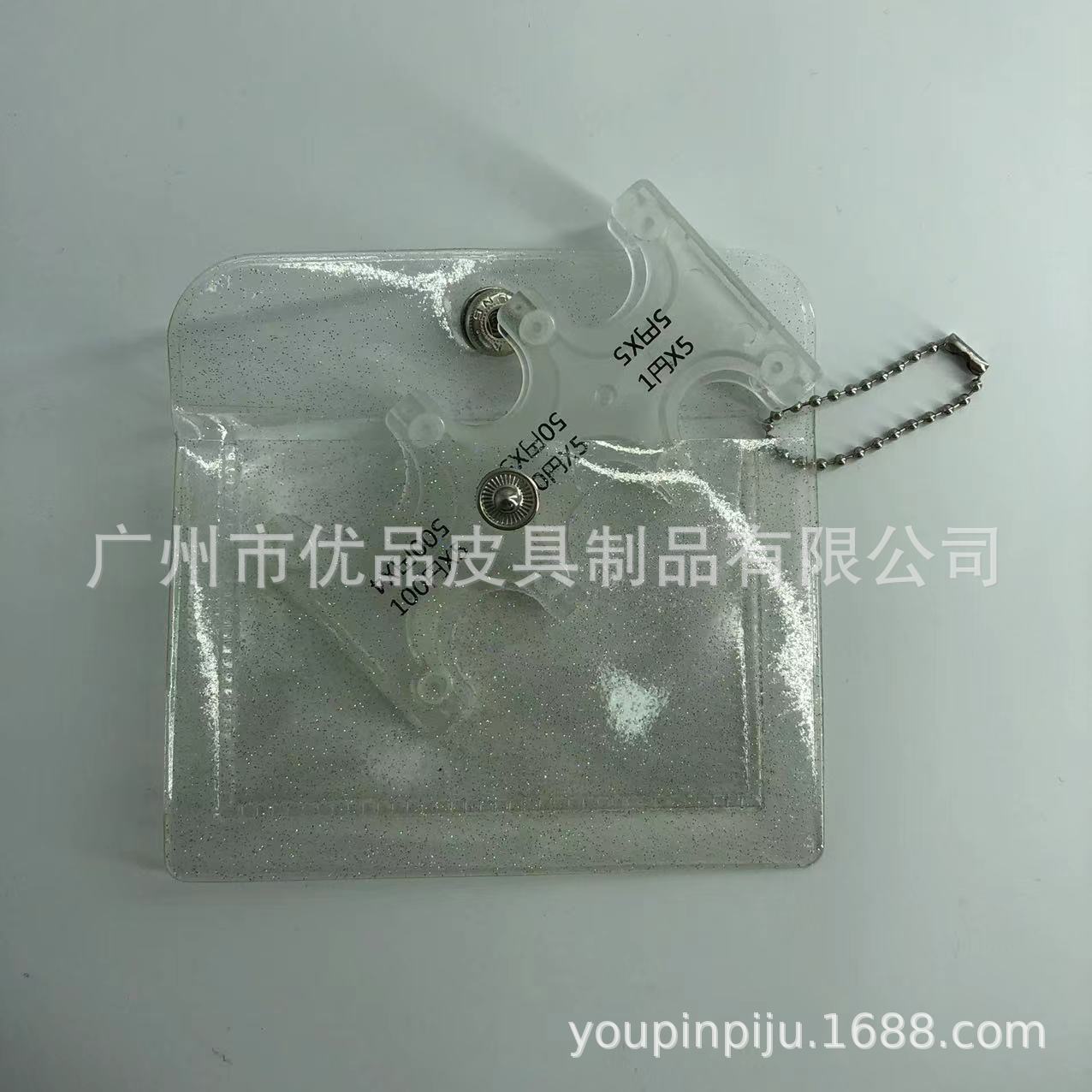 투명 + 글리터 카드 슬롯 PVC