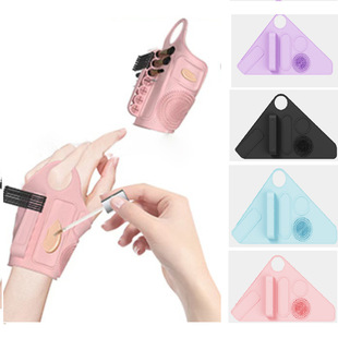 Cross-Border Popular Silicone Makeup Auxiliary Wristband Multifunctional Makeup Brush Beauty Tool with Cleaning Area Wristband