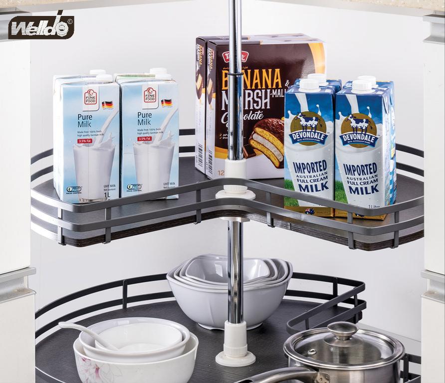 Welldo纬东 橱柜拉篮橱柜双层270°转盘拉篮转盘置物拉篮