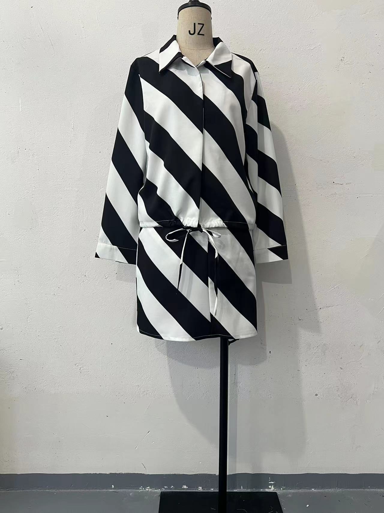 Women's Clothing 2024 personality temperament new shirt long sleeved top waist skirt two piece suit women's clothing_voghion.com