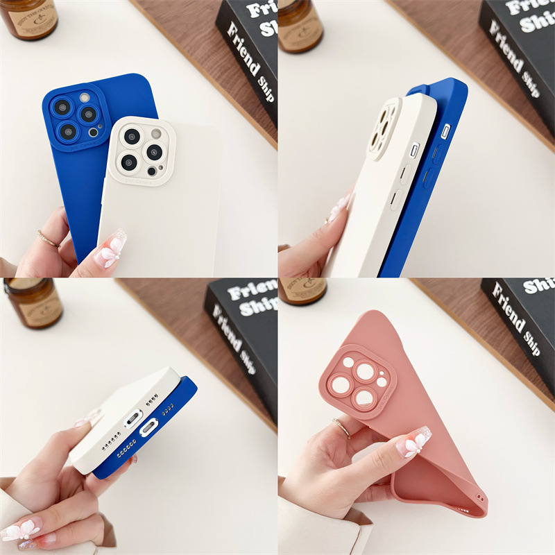 Funda para teléfono móvil iPhone15 14Promax pupila exfoliante Apple 13 Funda protectora con sensación de piel 12TPU