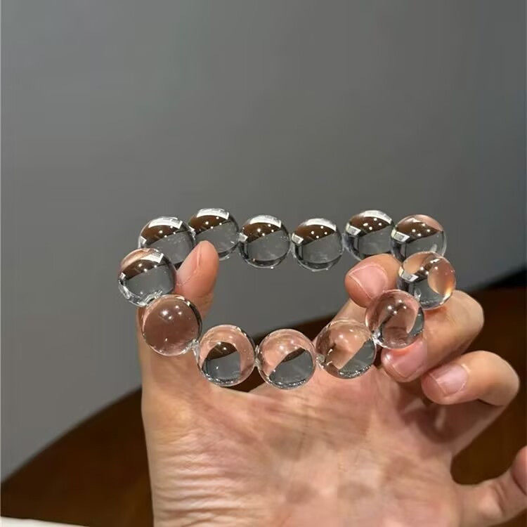 天然全净体牛鼻孔白水晶泡泡款手串女款时尚百搭礼物送女友闺蜜|undefined